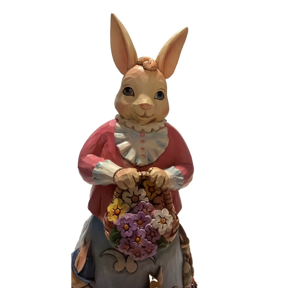 Jim Shore Heartwood Creek Easter's On Its Way Musical Rotating Bunny 4044668 Box - Picture 4 of 9